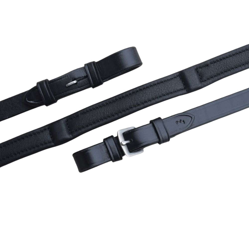 KL Select 5/8" Calf Lined Reins - Black