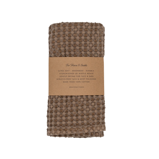 16 Cypress Cotton Waffle Stable Towel - Hazel