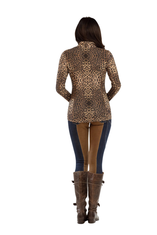 Goode Rider Ideal Show Shirt - Leopard Print