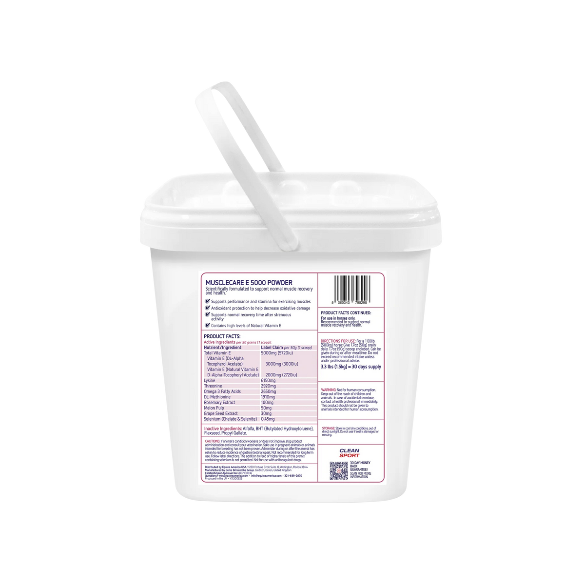 Equine America Musclecare E 5000 Powder