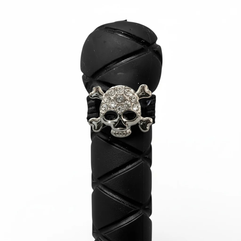 Dubois Cheval Crop Charm - Sparkly Skull & Crossbones