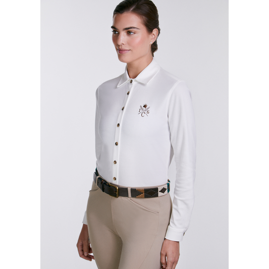 16 Cypress Sport Piqué Button Down Shirt - Natural White