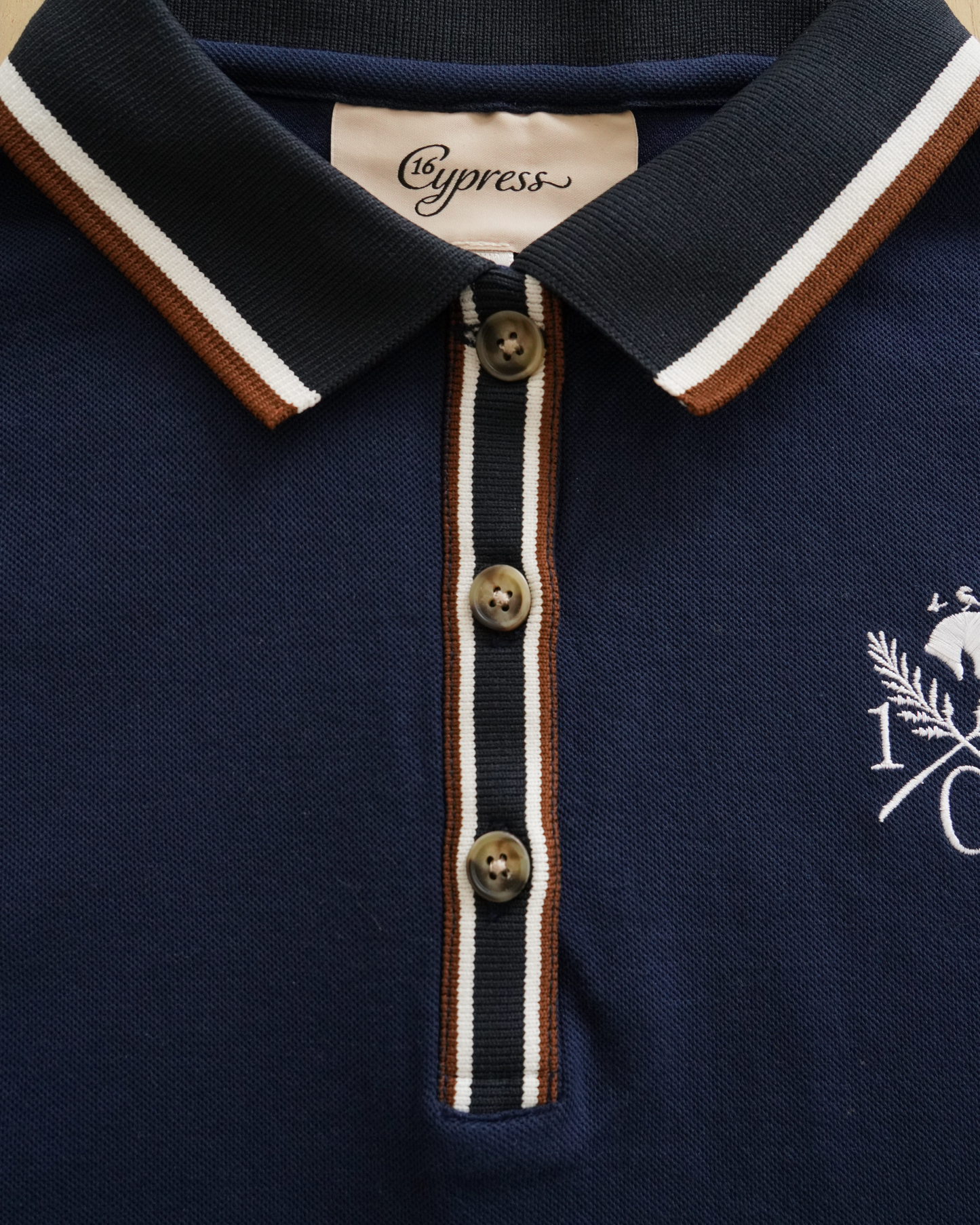 16 Cypress Sport Piqué Polo Shirt, Navy