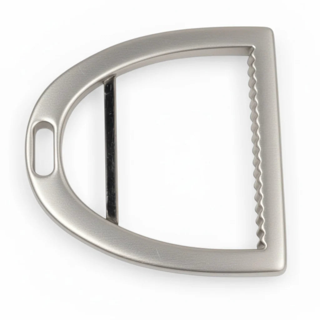 Dubois Cheval Audrey Reversible Belt Buckle - Brushed Silver Stirrup
