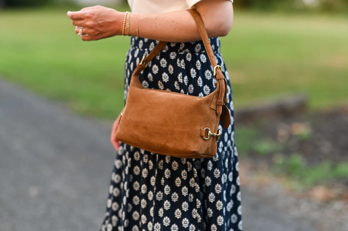 Tucker Tweed Bethany Bit Bag - Suede