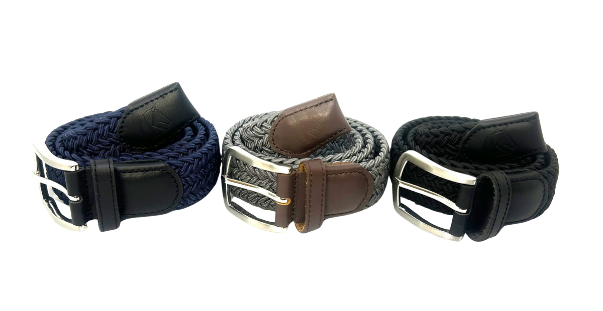 KL Select Silky Stretch Belt - Navy