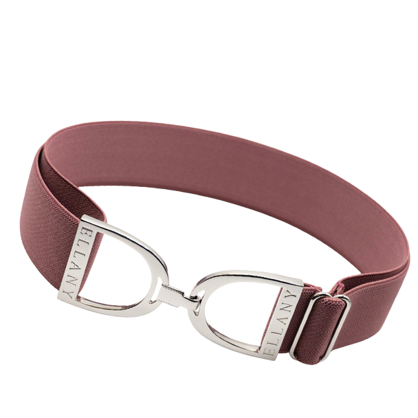 Ellany Elastic Belt 1.5" Berry with Stirrup Buckle