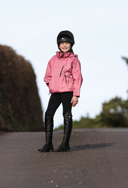 EquiDry Children's Shortie Waterproof Jacket - Dusky Pink