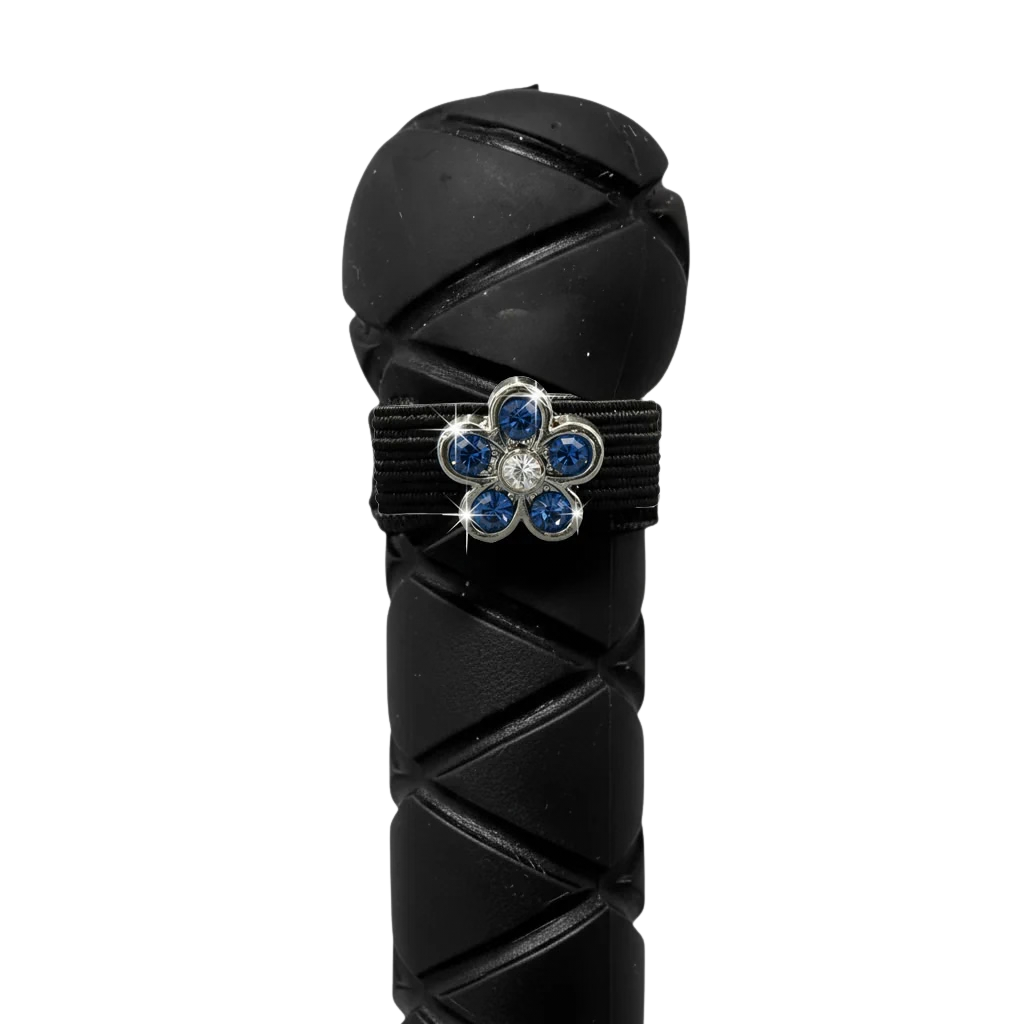 Dubois Cheval Crop Charm - Blue Sparkly Flower