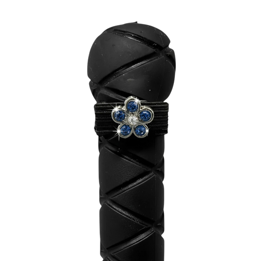 Dubois Cheval Crop Charm - Blue Sparkly Flower