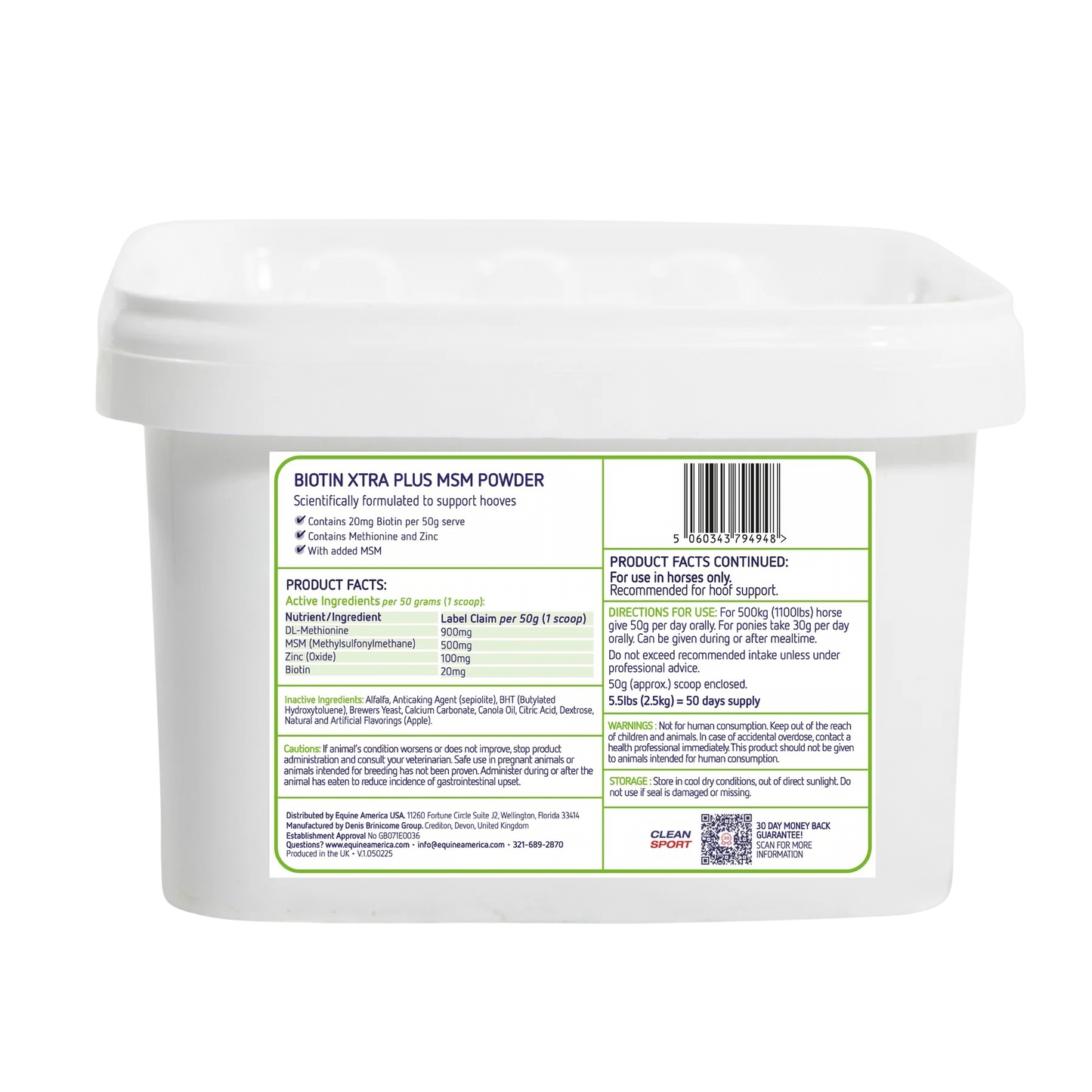 Equine America Biotin Xtra Plus MSM