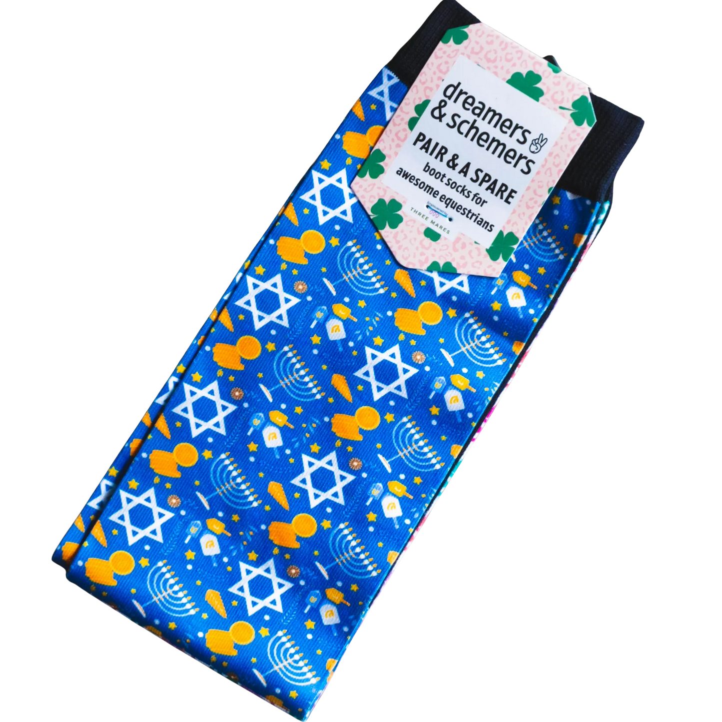 Dreamers & Schemers a Pair & Spare Socks - Keep Calm & Dreidel On