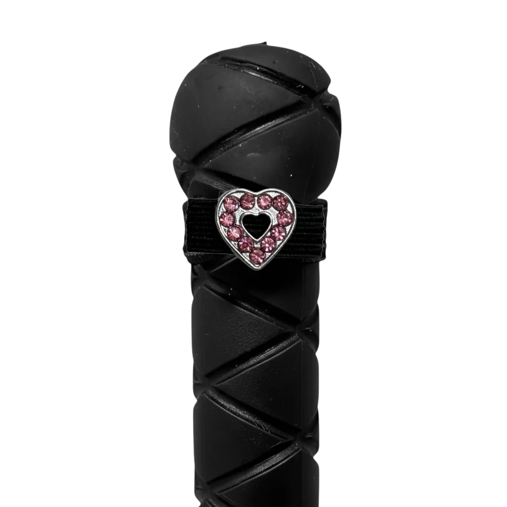 Dubois Cheval Crop Charm - Pink Sparkly Heart