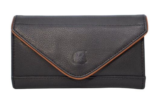KL Select Phone Pocket - Black & Cognac