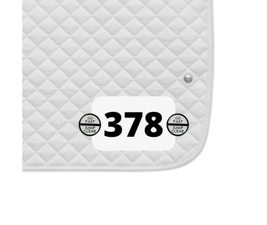 Dubois Cheval Number Pin Charm - Go Fast & Jump Clear
