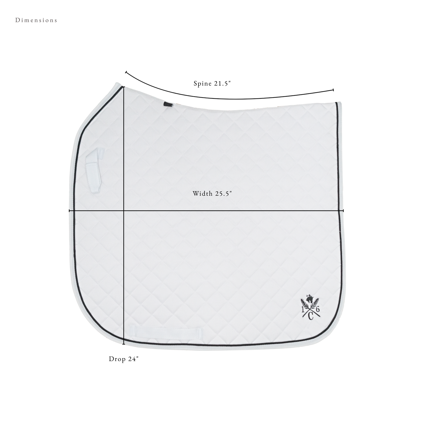 16 Cypress Daily Sport Dressage Saddle Pad - White