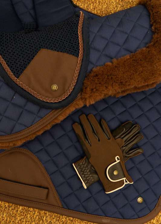 16 Cypress Dressage Pad - Navy & Hickory