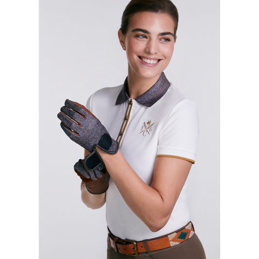 16 Cypress Sport Piqué Polo Shirt, Tweed Collar