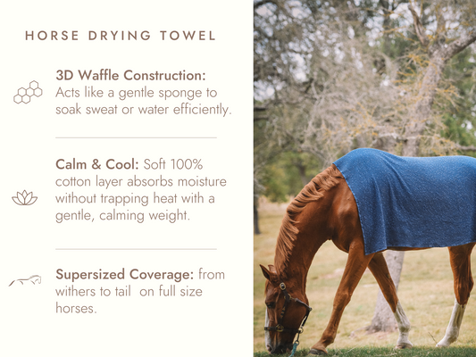 16 Cypress Cotton Waffle Horse Drying Towel - Sand