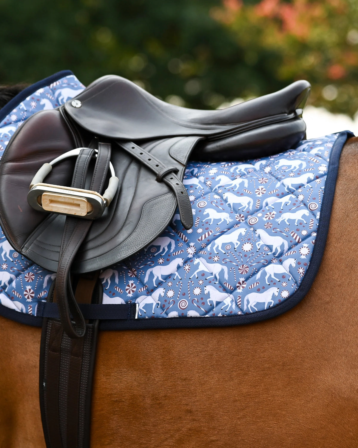 Dreamers & Schemers Saddle Pad - Pony Island Peppermint Ponies