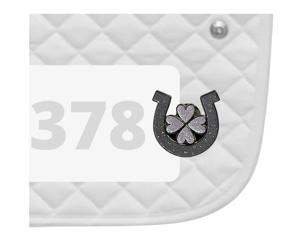 Dubois Cheval Number Pin Charm - Horseshoe Clover