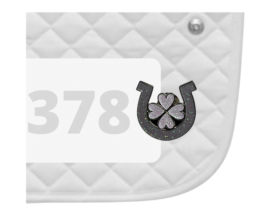 Dubois Cheval Number Pin Charm - Horseshoe Clover