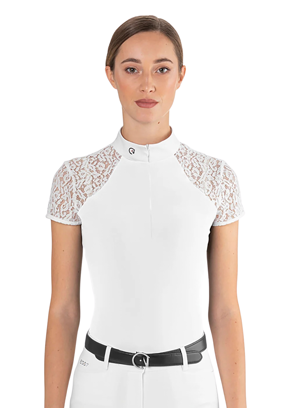 EGO7 Florentine MC White Short Sleeve Riding Shirt - Women's