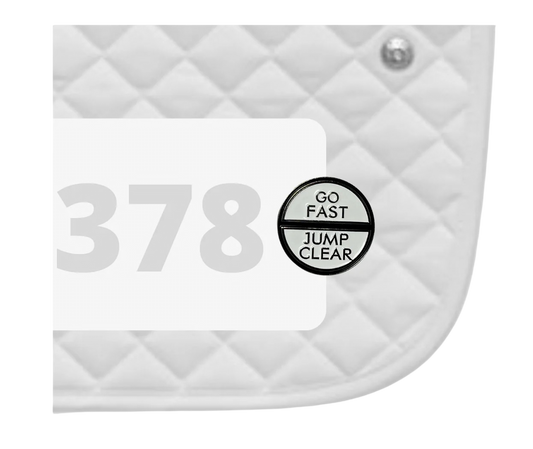 Dubois Cheval Number Pin Charm - Go Fast & Jump Clear