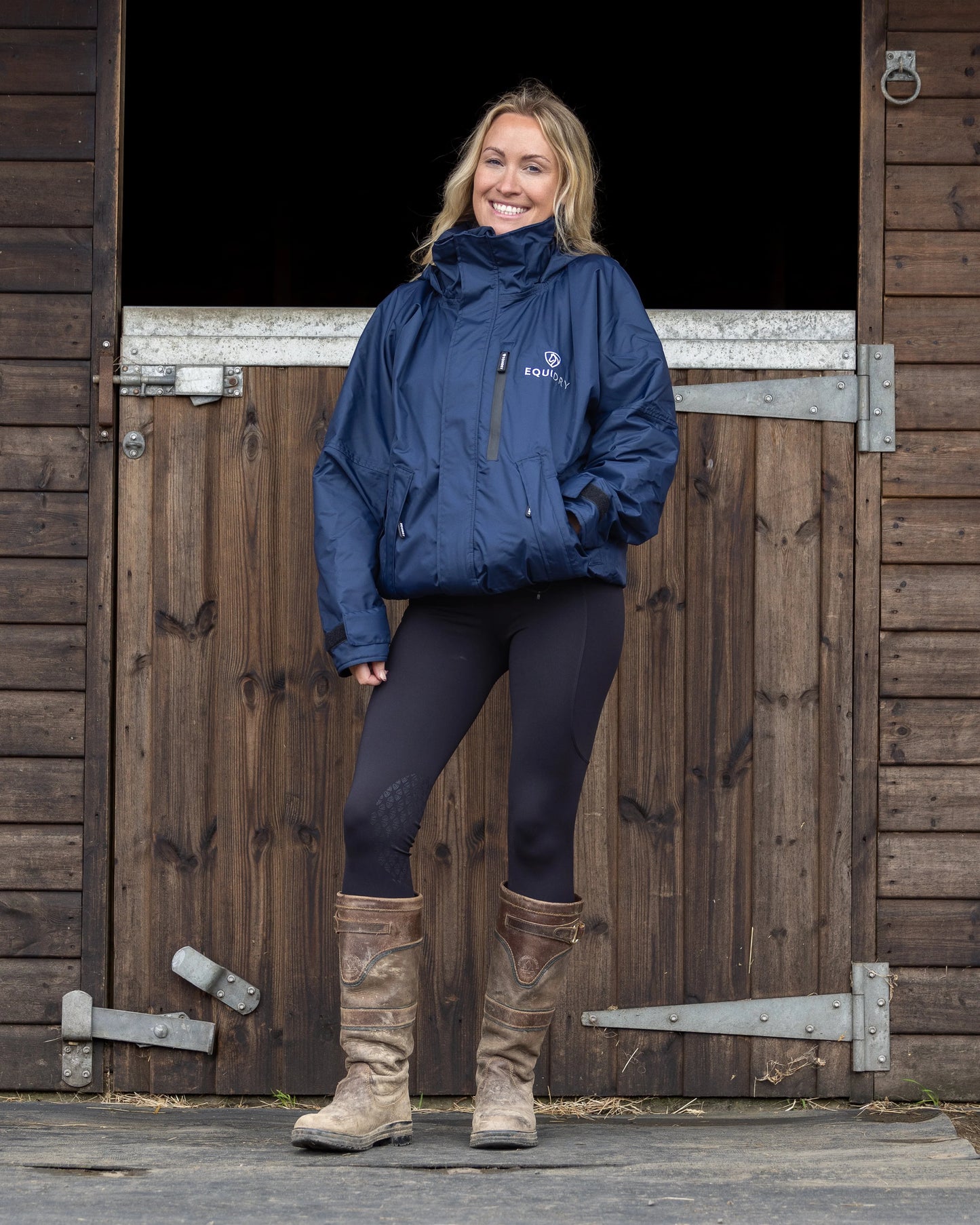 EquiDry Shortie Thin Fleece - Navy