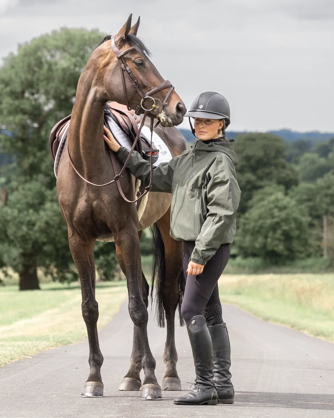 EquiDry Waterproof Storm Smock - Black Forest Green