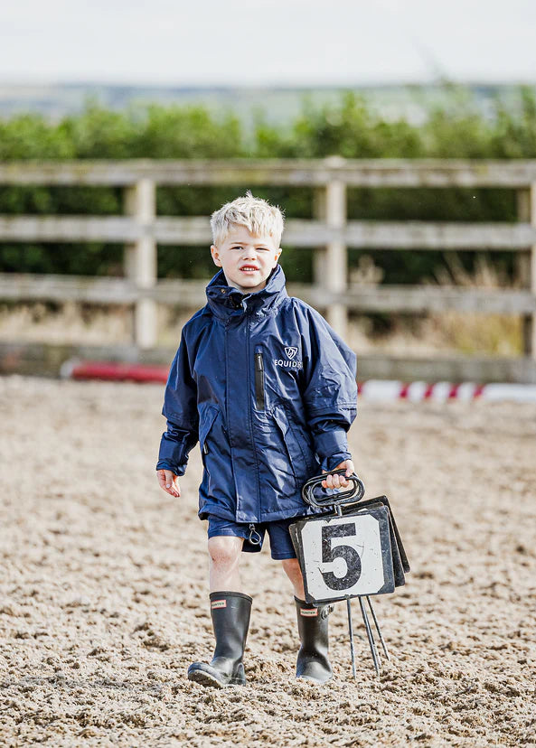 EquiDry Children's Shortie Waterproof Jacket - Navy