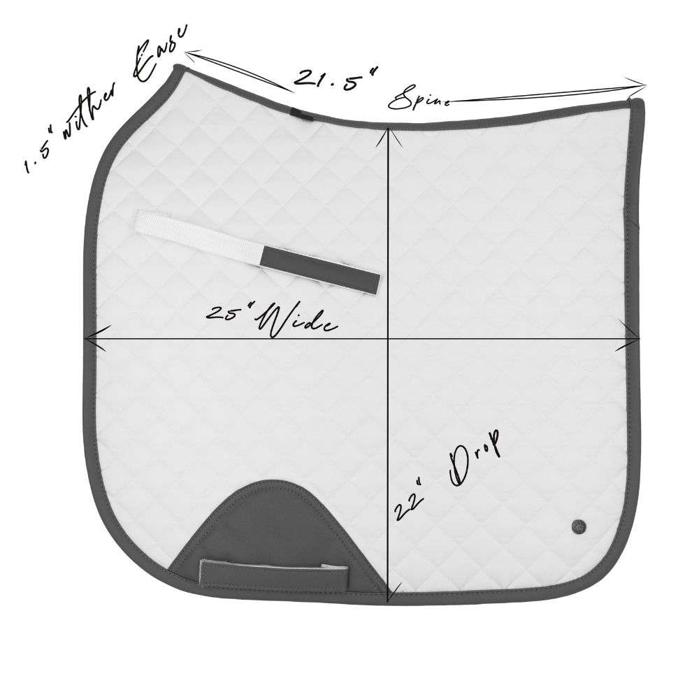 16 Cypress Dressage Pad - Pearl & Black