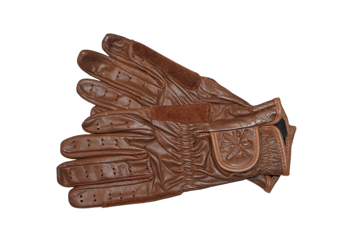 16 Cypress Riding Gloves - Cognac Leather