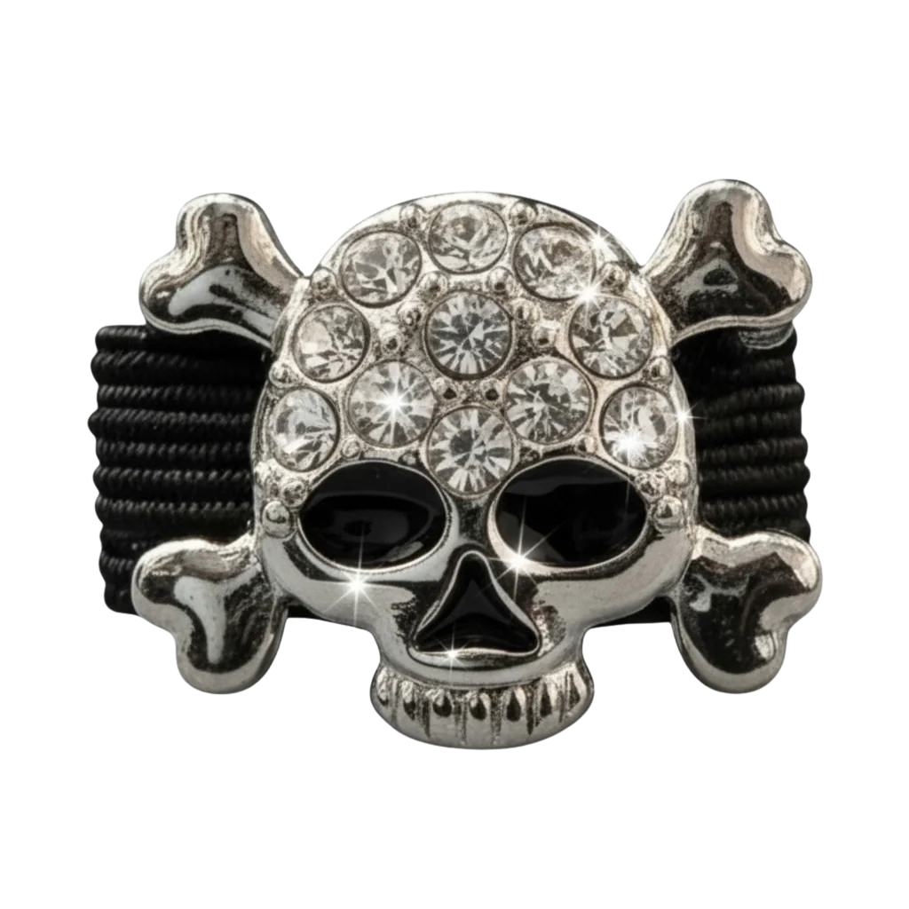 Dubois Cheval Crop Charm - Sparkly Skull & Crossbones