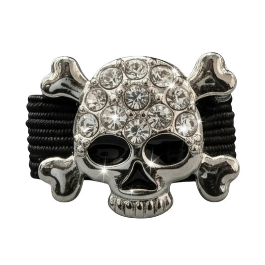 Dubois Cheval Crop Charm - Sparkly Skull & Crossbones