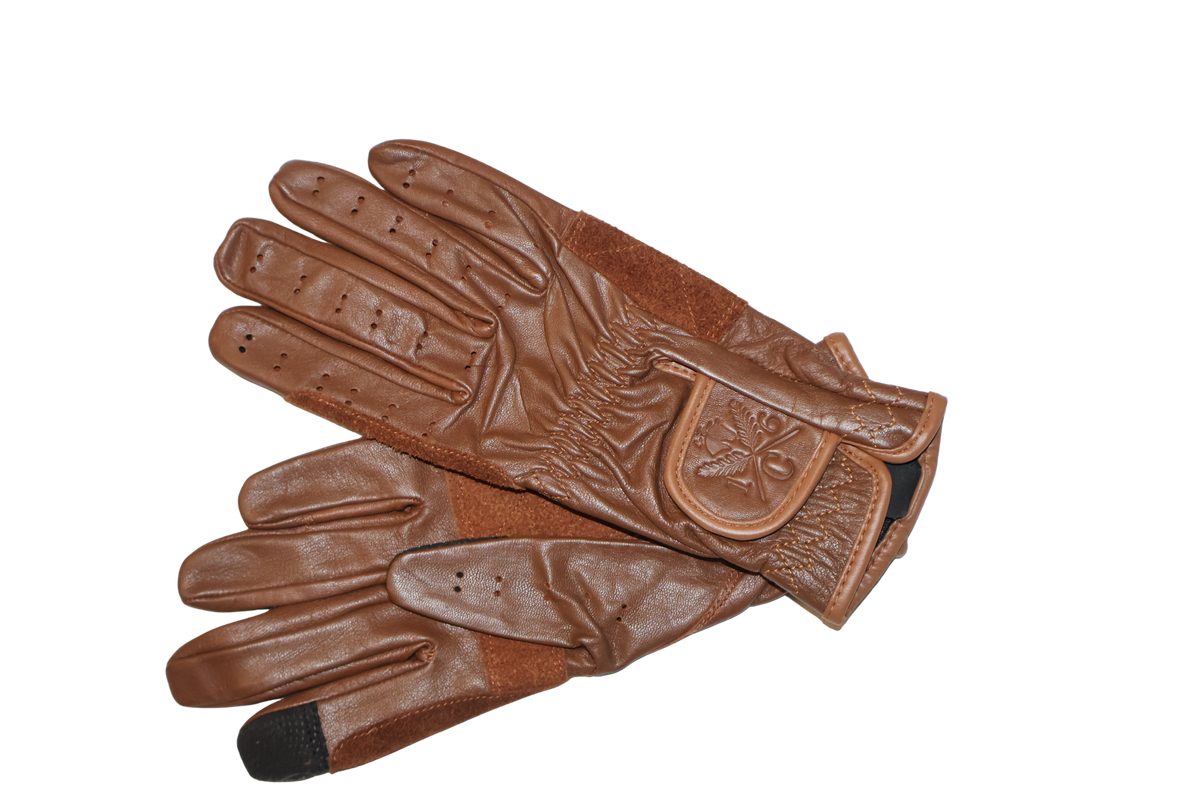 16 Cypress Riding Gloves - Cognac Leather