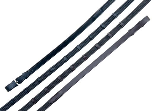 KL Select Black Oak Sure Hold Reins - Brown