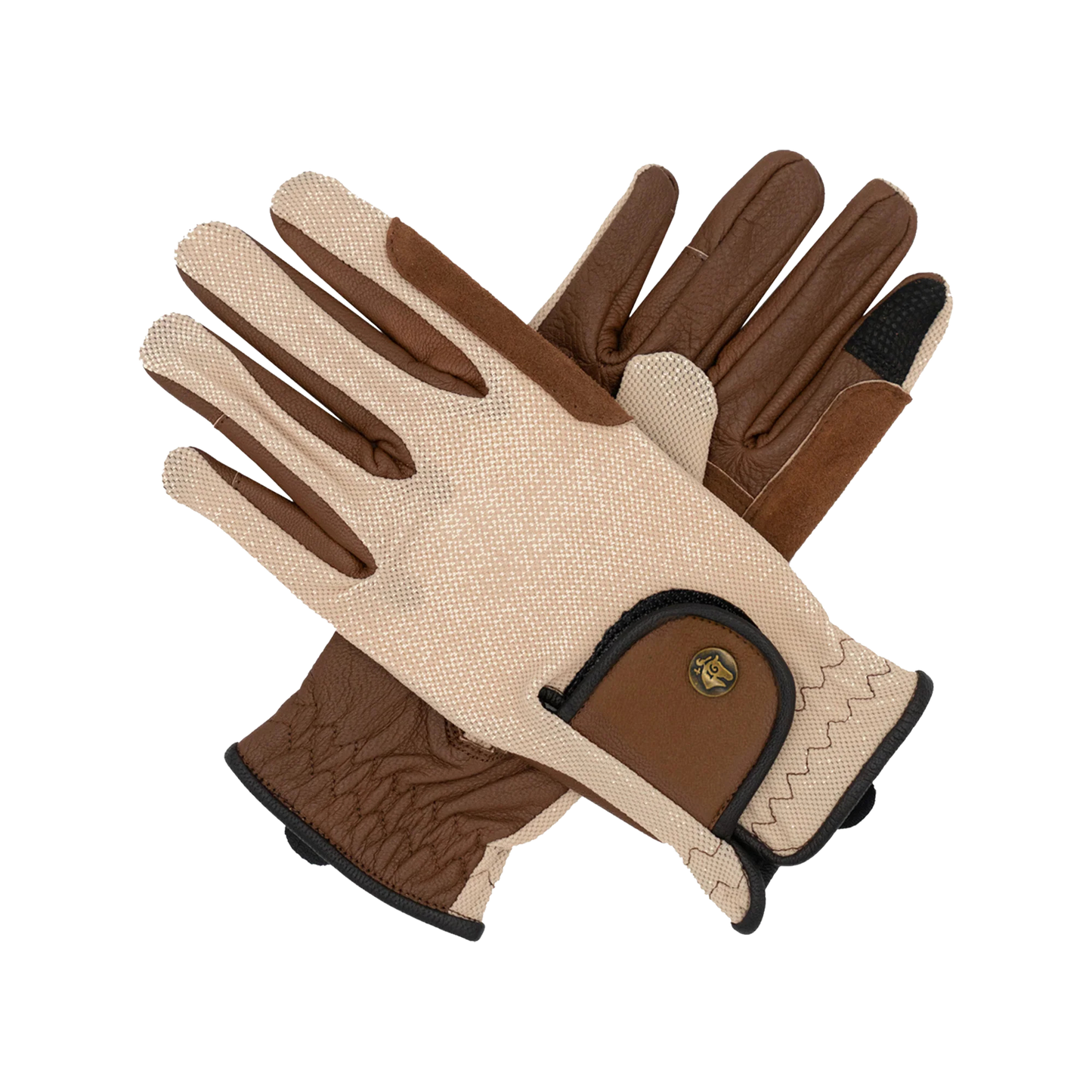 16 Cypress Riding Gloves - Oat & Cognac