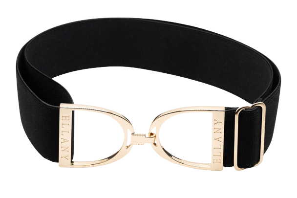 Ellany Elastic Belt 1.5" Black with Stirrup Buckle
