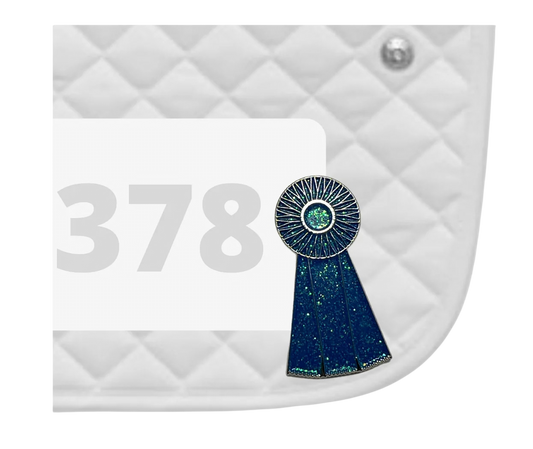Dubois Cheval Number Pin Charm - Blue Ribbon