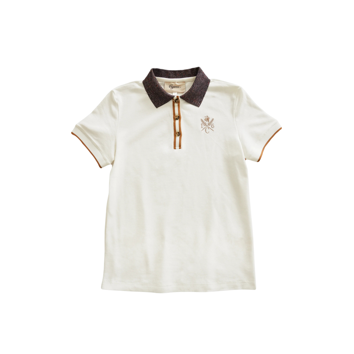 Sixteen Cypress Sport Piqué Polo Shirt - Tweed Collar