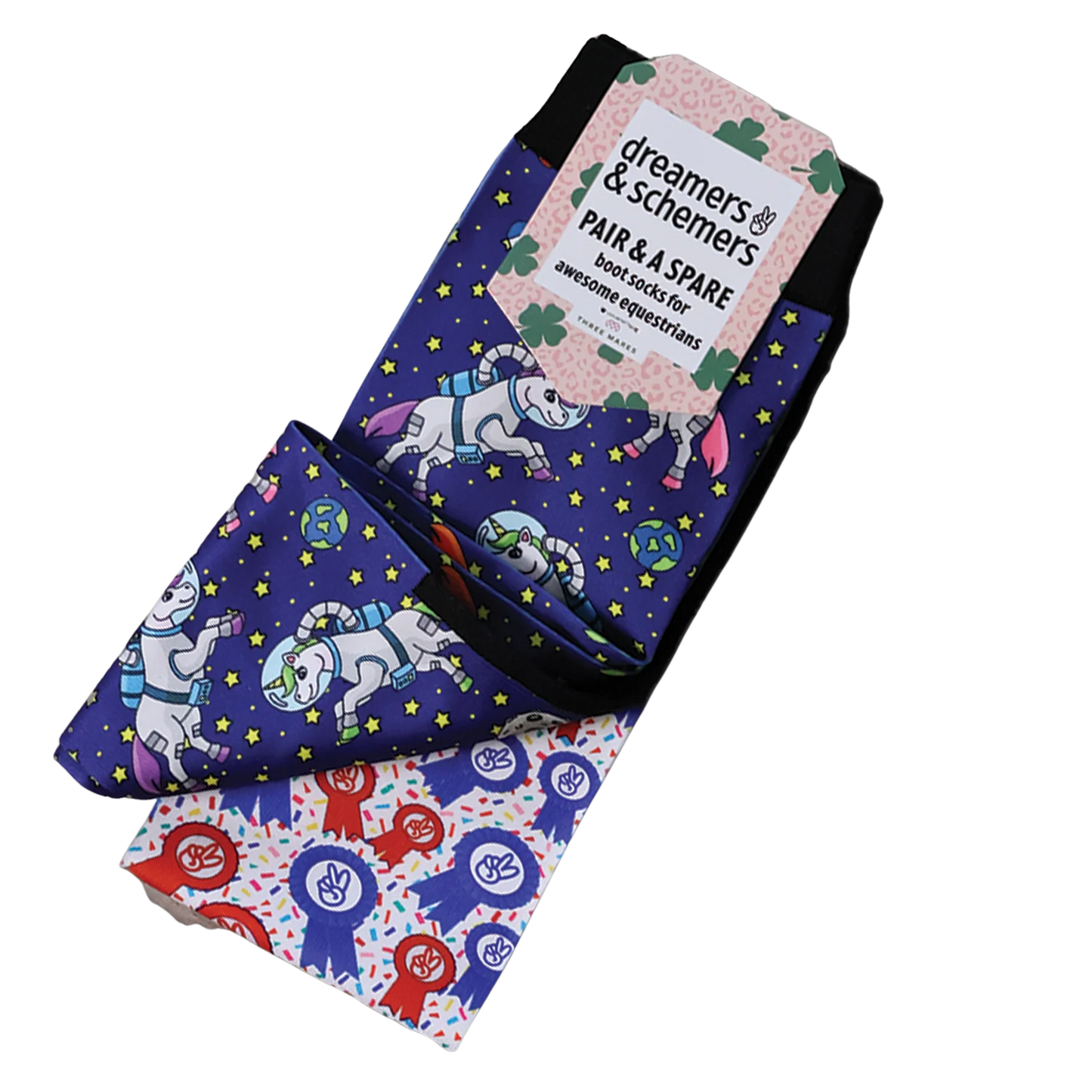 Dreamers & Schemers Pair & Spare Socks - Unicorns in Space