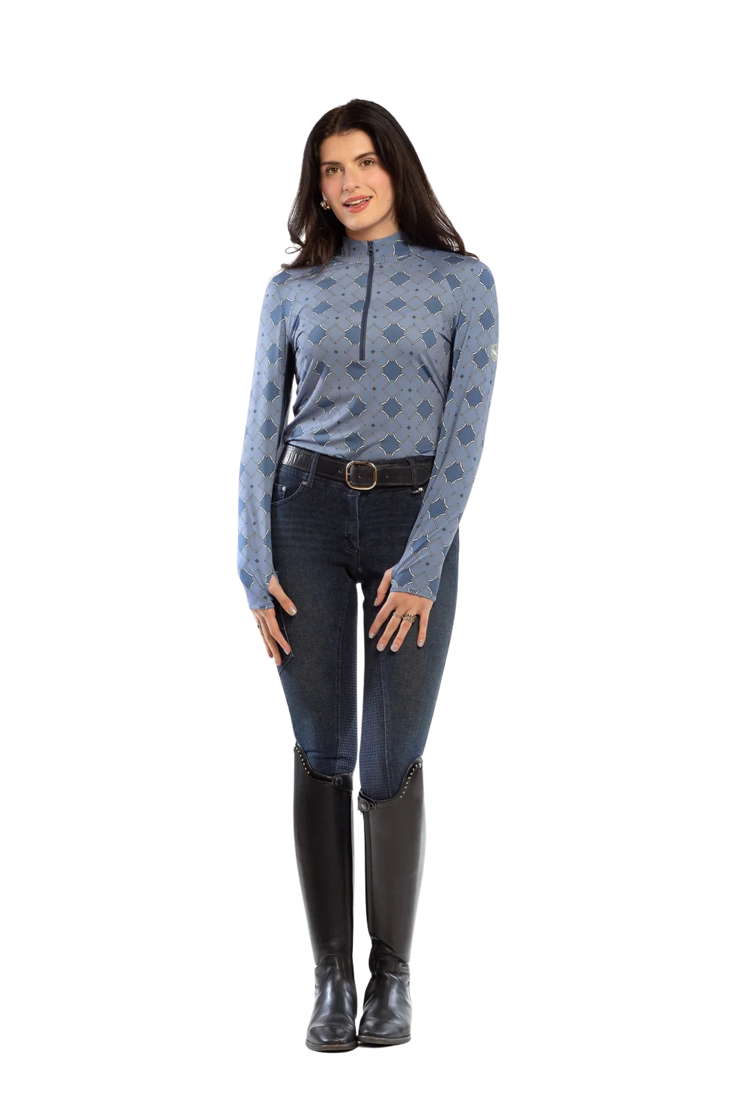 Goode Rider Sun Shirt - Blue Geo