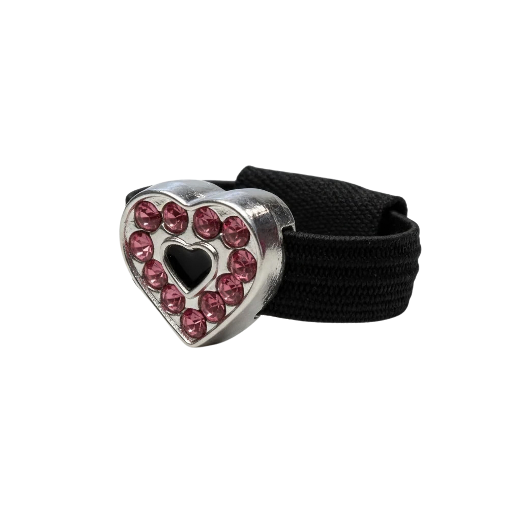 Dubois Cheval Crop Charm - Pink Sparkly Heart