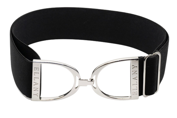 Ellany Elastic Belt 1.5" Black with Stirrup Buckle