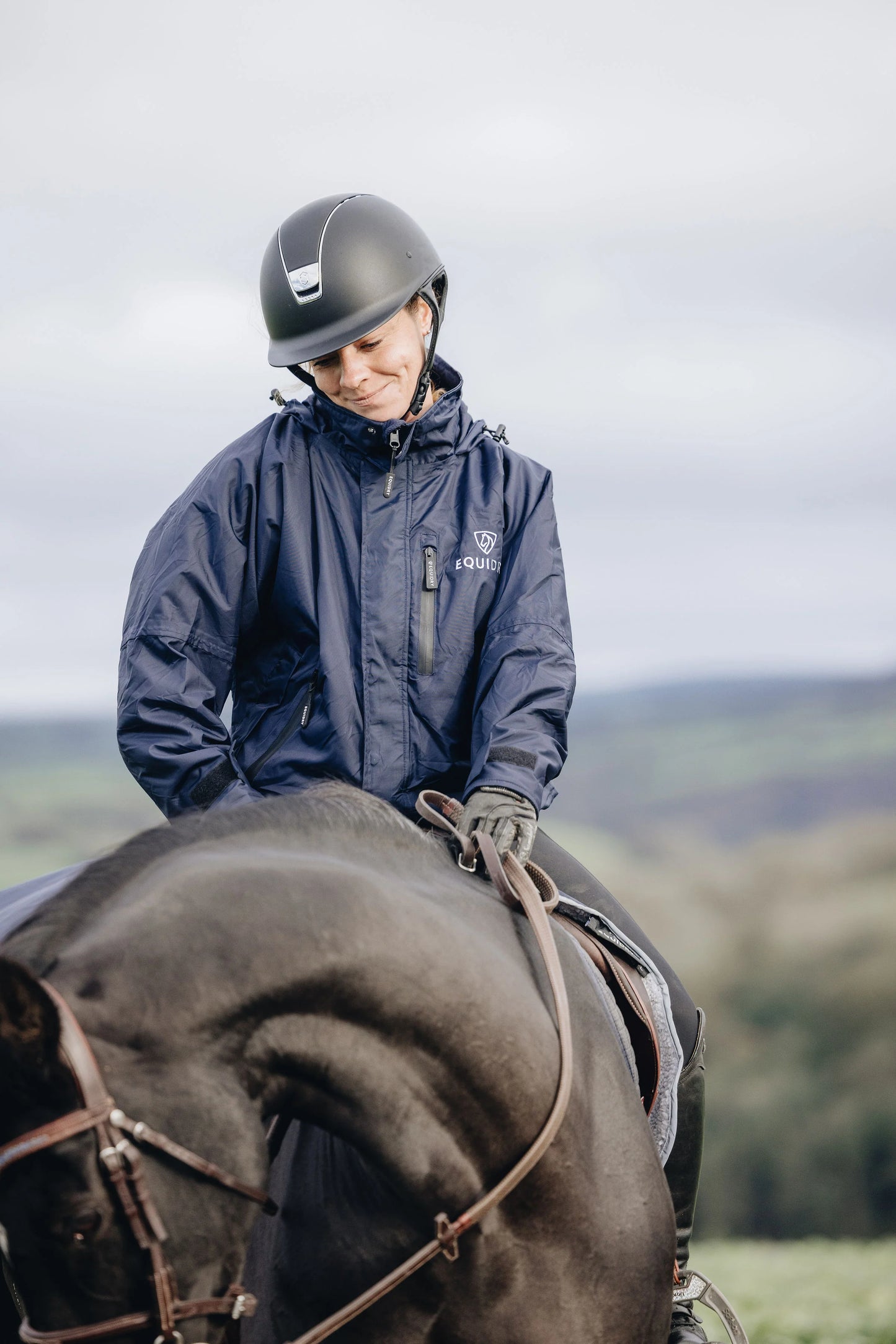 EquiDry Shortie Thin Fleece - Navy