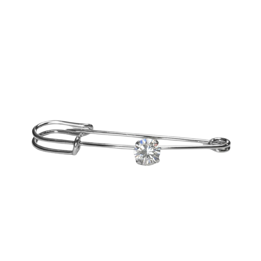 Dubois Cheval Luke Stock Pin - Silver Diamond