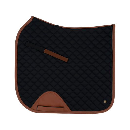 16 Cypress Dressage Pad - Black & Cognac