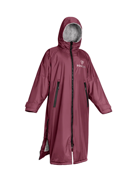 EquiDry Original Thick Fleece Coat - Plum & Grey