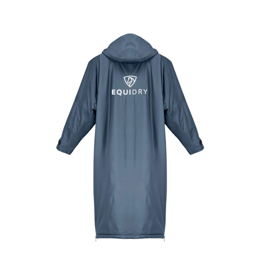 EquiDry Original Thick Fleece Coat - Steel Blue & Grey